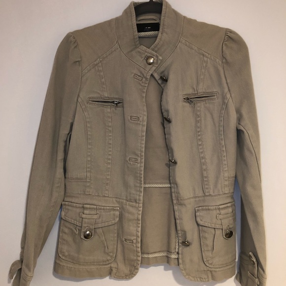 beige military jacket